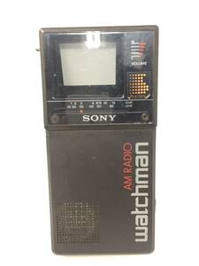 HY-334 動作品 当時物 ソニー ウォッチマン ポータブルテレビ FD-25 AMラジオ watchman 昭和レトロ SONY