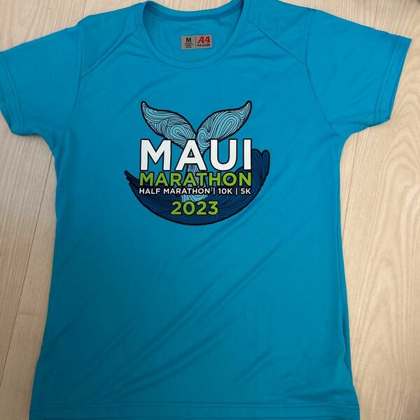 Maui marathon 2023 T シャツ　未使用品　　レディース　usM. 日本ML