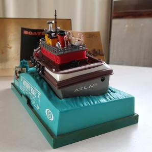 IDEAL MOTORIFIC BOATS #363 タグボート 4363-8 ATLAS HARBOR TUG 船 モーター付 ジャンク ケースヒビワレ レトロ 現状の画像5