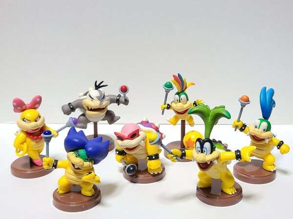 美品 クッパ7人衆 全種 ラリー レミー ロイ ウェンディ イギー モートン ルドウィッグ マリオ チョコエッグ フィギュア 人気 激レア