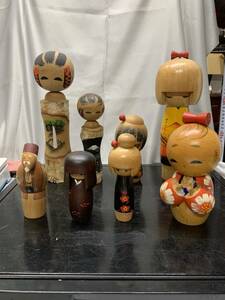 雑貨 木彫 人形彫刻 細密 置物 擺件 美品 まとめて 8件 