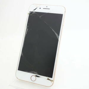 [ Junk ]iPhone8Plus 256GB Gold docomo версия SIM разблокировка товар источник питания NG двусторонний трещина снятие деталей для 