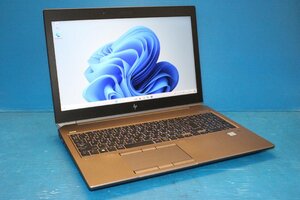 ■HP■ ZBook 15 G6 Mobile Workstation / Core i7-9850H 2.6GHz / メモリ 32GB / NVMe SSD 512GB / Quadro T2000 / Windows11 Pro