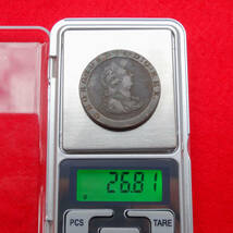 ◎1797年 イギリス大型銅貨 ジョージ3世の『車輪銭』ペニー銅貨 26.8g！_画像3