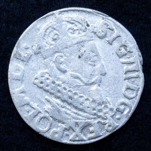 ◎1621年 ポーランド・リトアニア共和国 ジグムント3世 3グロシュ銀貨