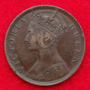 ◎1901年 イギリス領香港 ヴィクトリア女王 1セント銅貨 香港一仙　