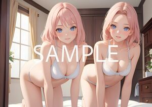 No.528007【全て1点もの】『A4サイズ 美女ポスター』高品質光沢紙 イラスト アート コスプレ セクシー 水着 制服 下着 美女 巨乳 美乳 美尻