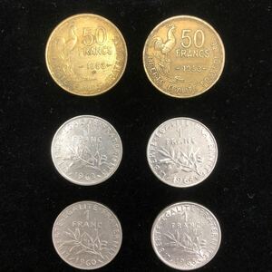 【外貨硬貨/古硬貨】フランス コイン 計6枚 管理K36