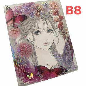 B8 硬質トレカケースデコ☆ピンク系キラキラ