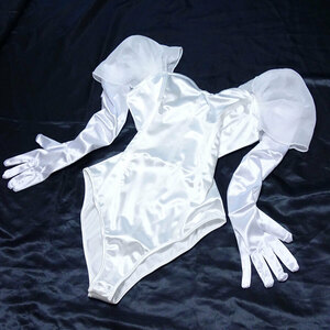  lustre body suit Leotard .... nylon large size glove attaching 