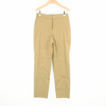 美品 theory luxe セオリー Eco Crunch Wash Carol E str クロップドパンツ 40 麻他 370 メダルブロンズ 2206400 レディース AO1767A62_画像1