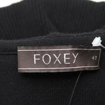 美品 FOXEY フォクシー 28689 フリルニット M レーヨン ポリエステル ノースリーブ レディース AT338A74_画像3