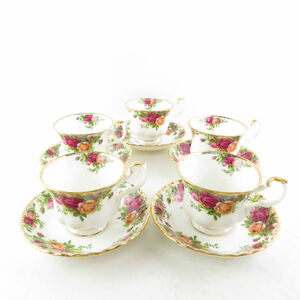  beautiful goods ROYAL ALBERT Royal Albert Old Country rose tea cup & saucer 5 customer set gold paint rose rose black tea SU5771X