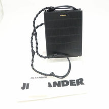 美品 JIL SANDER ジルサンダー J07WG0001 P5359 ショルダーバッグ タングル 型押し AN745W1_画像1