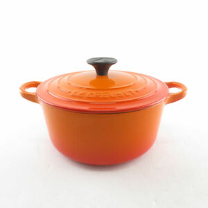 美品 Le Creuset ルクルーゼ ココットロンド 18 両手鍋 料理 調理 SY8705D