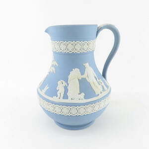 美品 WEDGWOOD ウェッジウッド ジャスパー ペールブルー ピッチャー 1点 水差し ジャグ ミルクポット クリーマー SU5866C