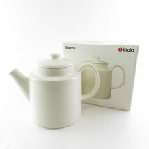 美品 iittala イッタラ ティーマ Teema Tea Pot 1L ティーポット 1.0L 蓋付 茶器 北欧 フィンランド SU6786S_画像1