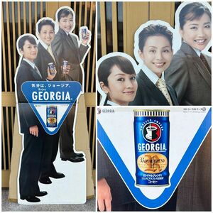GEORGIA George a жестяная банка кофе 2003 год [ Yonekura Ryoko Yada Akiko Sato Eriko 160cm] для продвижения товара табличка в натуральную величину panel Coca * Cola постер 