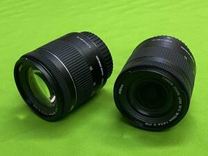 中古 CANON ZOOM LENS EF-S 18-55mm F4-5.6 IS STM レンズ 2個セット