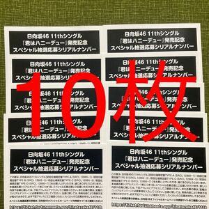 日向坂46 君はハニーデュー 全国イベント スペシャル プレゼント シリアル ナンバー 参加券 応募券 10枚 コード通知OK