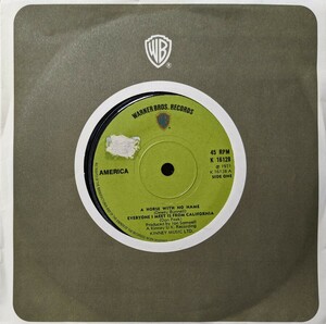 ◎特選◎AMERICA/A HORSE WITH NO NAME1971'UK WARNER BROS7INCH