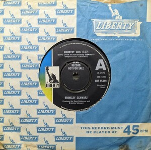 ◎特選◎BRINSLEY SCHWARZ/COUNTRY GIRL1970'UK LIBERTY 7INCH DEMO