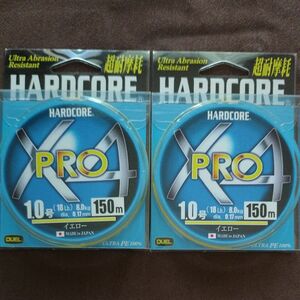 DUEL (デュエル) HARDCORE (ハードコア) PEライン 1号 HARDCORE X4 PRO 150m イエロー 