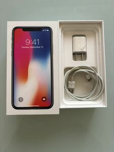 　美品　iphone　X 国内simフリー 256GB スペースグレイ