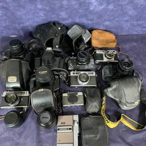 [1 jpy ~ start ] camera lens set sale Canon Nikon KYOCERA single‐lens reflex camera film type camera present condition goods 