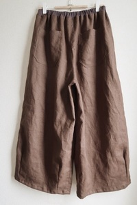  ручная работа Klinen* широкий брюки ( длина 85 ширина низа 29) натуральный одежда 