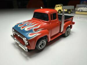 AURORA AFX MAGNA-TRACTION 4-GEAR ☆1956 Ford Pickup Truck ☆RED with FLAME☆HOスロットカー