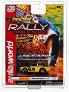 AUTO WORLD XTRACTION 1970 DATSUN 510 (YELLOW) ☆AFX/TYCO/HOスロットカー