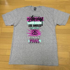 stussy ステューシー Tシャツ ヘザーグレー X-Large デッドストック olddtussy internationalwt