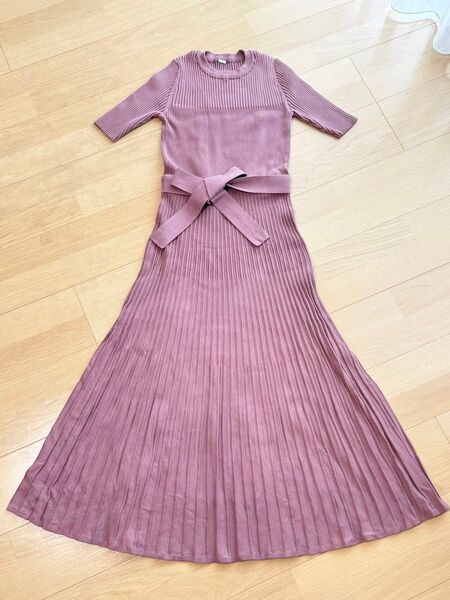 MilaOwen プリーツリブニットワンピース Sサイズ