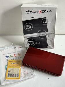 Tj324◆NINTENDO 任天堂◆new 3DS LL ゲーム機本体 RED-001 レッド/赤 ゲーム機本体 画面割れ ジャンク
