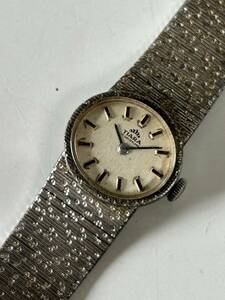 Hj635*TIARA* wristwatch machine hand winding STERLING SILVER 0.925 silver lady's Vintage antique 
