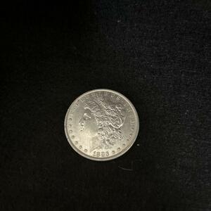 アメリカ　モルガン1ドル銀貨 1883年　26.6グラム　ミントO ④