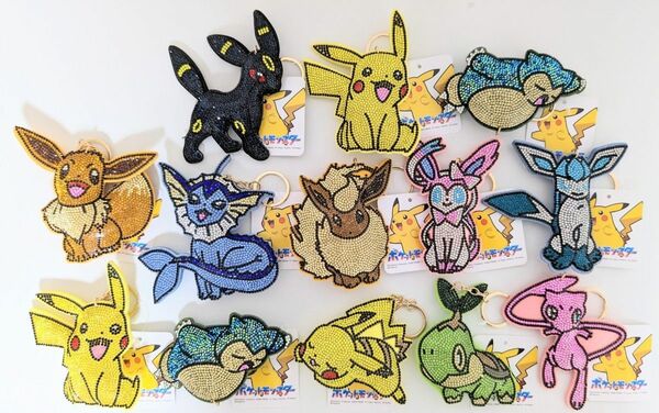 Pocket Monsters ポケットモンスター ポケモン キラキラキーホルダー ピカチュウ 新品 タグ付き 13点まとめて