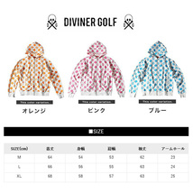 新品タグ付き★標準小売価格13200円を77％オフ【DIVINER GOLF-ディバイナーゴルフ】ゴルフウェア ピンク総柄ZIPパーカー/M■在庫限り■_画像9