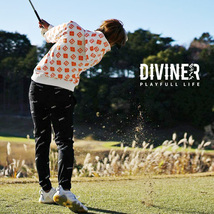 新品タグ付き★標準小売価格13200円を77％オフ【DIVINER GOLF-ディバイナーゴルフ】ゴルフウェア オレンジ総柄ZIPパーカー/XL■在庫限り■_画像2