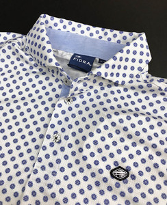 新品タグ付き9900円を/1点のみ■フィドラ FIDRA ゴルフポロシャツ半袖 Cool Komon Shirt FD5KTG10ホワイト/XXL■在庫限り■