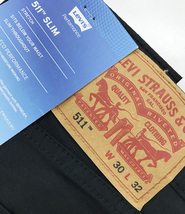 新品タグ付■Levi'sリーバイス/人気の511スリムSLIMクール微弱ストレッチデニム涼しいパンツ/ブラック/30■在庫限り■_画像7