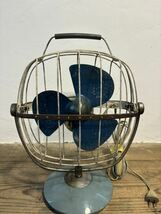 昭和レトロ アンティーク 扇風機 卓上扇風機 FUJIDENKI 羽径約20cm_画像1