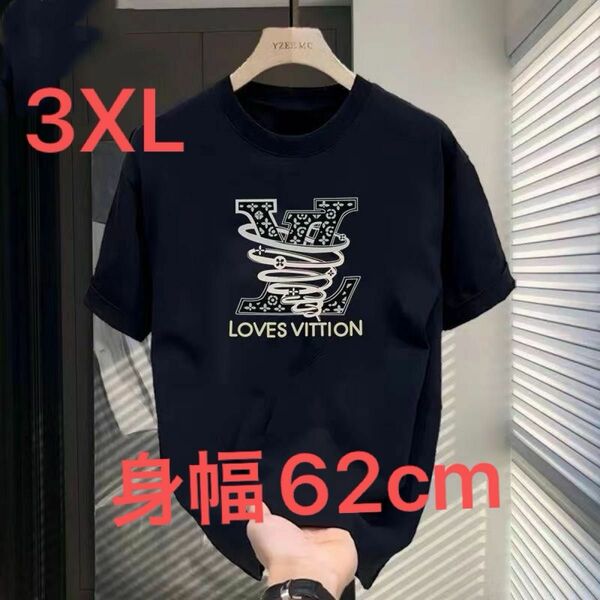 Tシャツ 半袖 黒 3XL