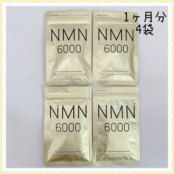 NMN 約1ヶ月分 NMN6,000mg 4袋