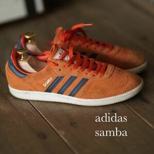 adidas originals samba オレンジ スエード レザー アディダス 27cm us9 スニーカー サンバ 靴 ビンテージ