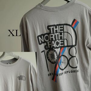 THE NORTH FACE Tシャツ XL ノースフェイス 両面プリント グレー ビンテージ 