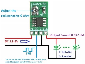 . electric current basis board DC 2.8-6v 30-1500mA Mini letter shipping 