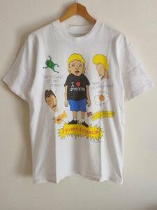 90sビーバス&バットヘッドTシャツオリジナルビンテージ袖裾シングルMtvアニメ映画ムービーアメコミ