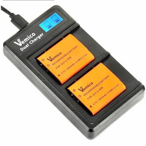 Vemico Li-90B/Li-92B バッテリー 充電器 + 2個大容量1450mAh PSE認証品 新品 未使用②